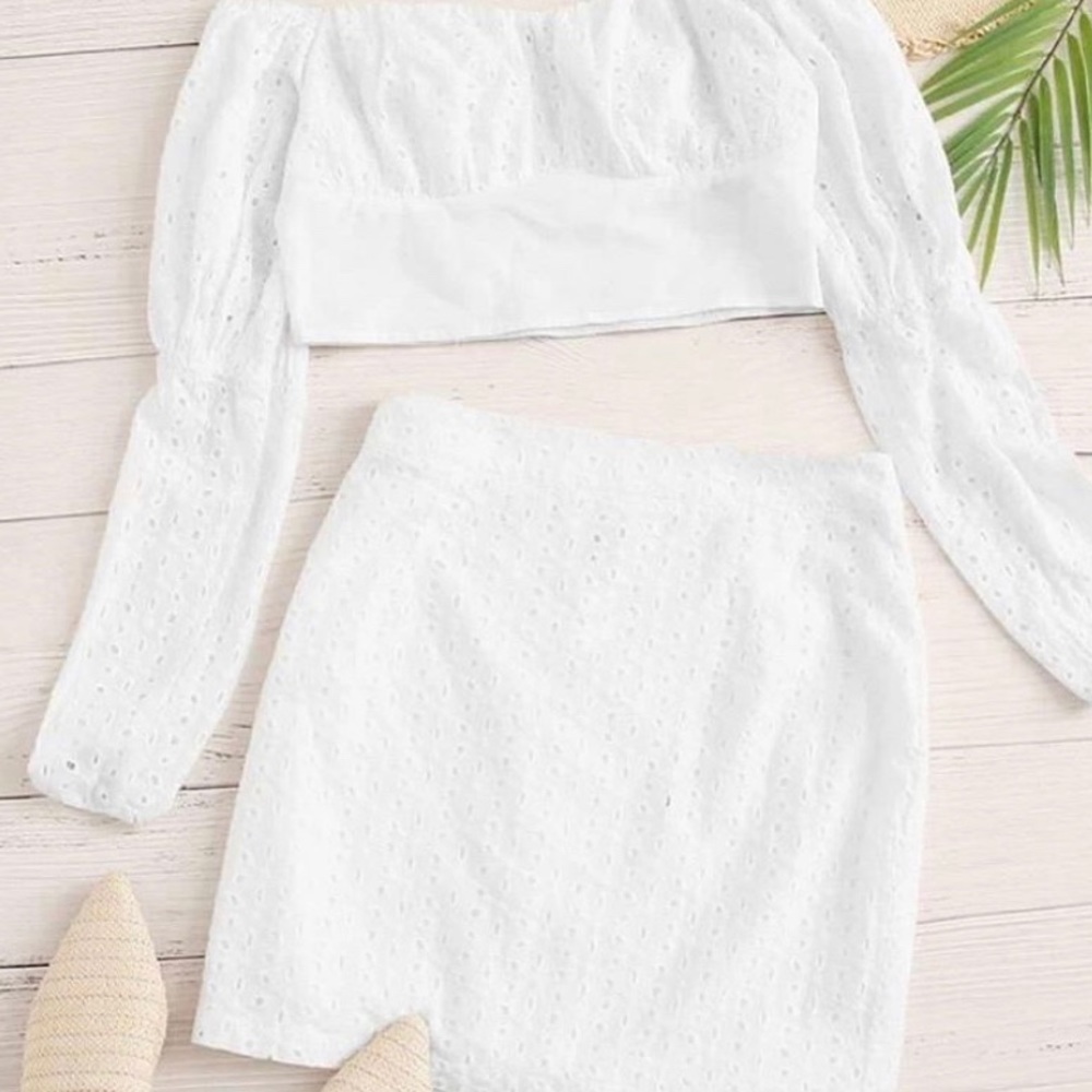 White Two Piece Set